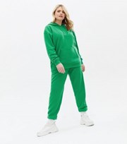 New Look Curves Green Jersey Cuffed Joggers